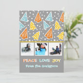 Kleurrijke moderne de foto vlakke kaart van (Staand voorkant)