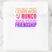 Kleurrijke Moderne Dice Bunco Vierkante Sticker (Tas)