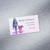 Kleurrijke moderne dierenverzorging magnetisch visitekaartje (Voorbeeld)