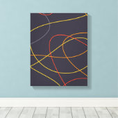 Kleurrijke, moderne, eenvoudige, trendy, boze romm canvas afdruk (Insitu (Houten vloer))