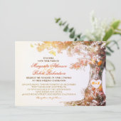 Kleurrijke moderne eikenboom bruiloft uitnodiginge kaart (Staand voorkant)