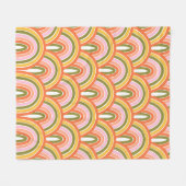 Kleurrijke moderne esthetische Boho regenboog patr Fleece Deken (Voorkant (Horizontaal))