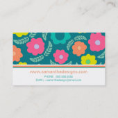 Kleurrijke moderne Floral Visitekaartje (Achterkant)