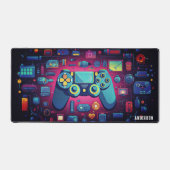 Kleurrijke Moderne Gaming Ruimte Gepersonaliseerde Bureaumat (Voorkant)