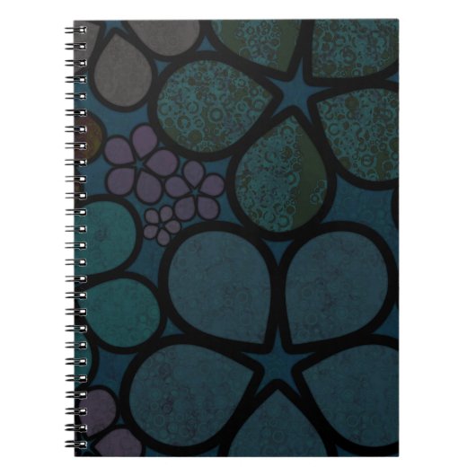Kleurrijke, Moderne Geblomde Notebook met Textuur Notitieboek (Voorkant)