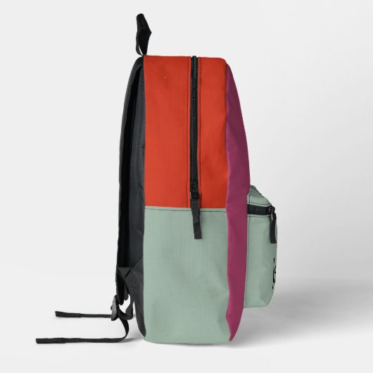 Kleurrijke Moderne Gedrukte Douanenaam Bedrukte Rugzak (Links)