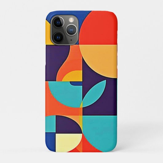 Kleurrijke moderne geometrie Case-Mate iPhone case (Achterkant)