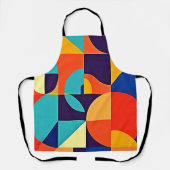 Kleurrijke moderne geometrie schort (Voorkant)