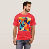 Kleurrijke moderne geometrie t-shirt (Voorkant volledig)