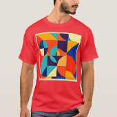Kleurrijke moderne geometrie t-shirt (Voorkant)