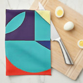 Kleurrijke moderne geometrie theedoek (Quarter Fold)