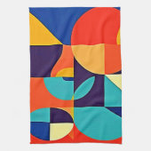 Kleurrijke moderne geometrie theedoek (Verticaal)