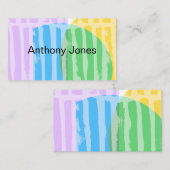 kleurrijke moderne geometrische abstracte kunst aa visitekaartje (Voorkant / Achterkant)