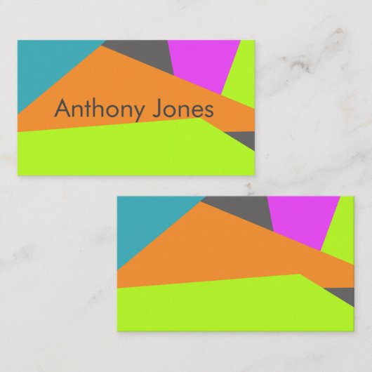 kleurrijke moderne geometrische abstracte kunst aa visitekaartje (Voorkant / Achterkant)