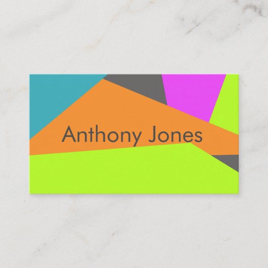 kleurrijke moderne geometrische abstracte kunst aa visitekaartje (Voorkant)