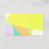 kleurrijke moderne geometrische abstracte maatstaf visitekaartje (Achterkant)