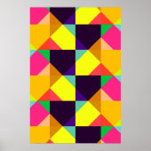 Kleurrijke Moderne Geometrische Abstracte Poster (Voorkant)