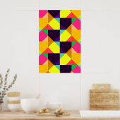 Kleurrijke Moderne Geometrische Abstracte Poster (Keuken)