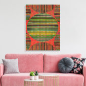 Kleurrijke moderne geometrische abstracte wandkuns canvas afdruk (Insitu (Woonkamer))