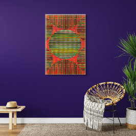 Kleurrijke moderne geometrische abstracte wandkuns canvas afdruk