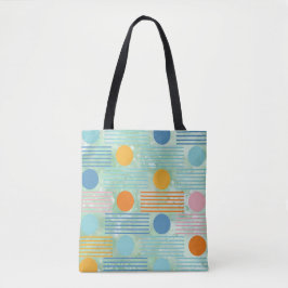 “Kleurrijke Moderne Geometrische ” Boodschappentas Tote Bag