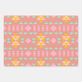 Kleurrijke moderne geometrische driehoeken Aztec P Inpakpapier Vel (Voorkant 3)