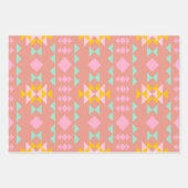 Kleurrijke moderne geometrische driehoeken Aztec P Inpakpapier Vel (Voorkant)