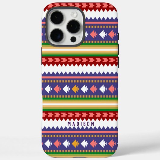 Kleurrijke moderne geometrische patroon gepersonal Case-Mate iPhone case (Achterkant)