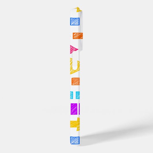 Kleurrijke moderne geometrische pijlpatroonmonogra Case-Mate iPhone case (Achterkant / Rechts)