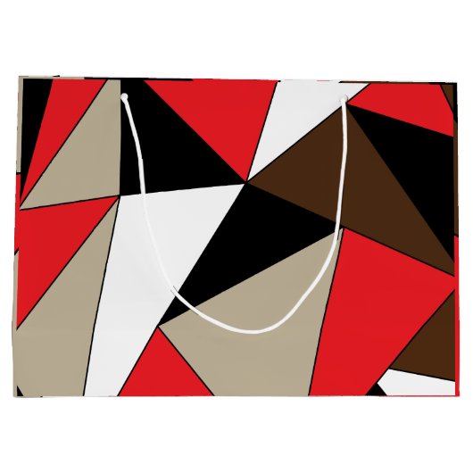 Kleurrijke moderne geometrische vormen groot cadeauzakje (Achterkant)
