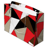 Kleurrijke moderne geometrische vormen groot cadeauzakje (Achterkant Gekanteld)