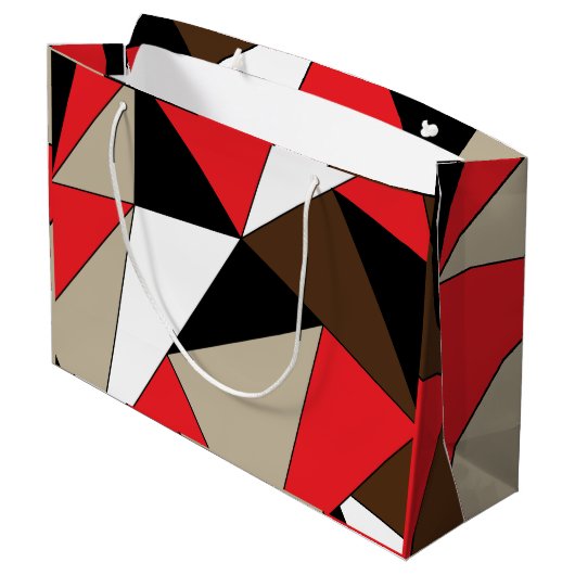 Kleurrijke moderne geometrische vormen groot cadeauzakje (Achterkant Gekanteld)