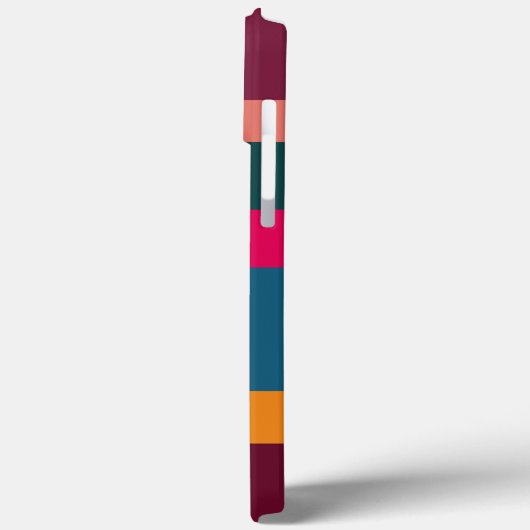 Kleurrijke moderne gestreepte Case-Mate iPhone case (Achterkant / Links)