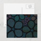 Kleurrijke, moderne, gestructureerde bloemkaart briefkaart (Voorkant / Achterkant)