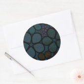Kleurrijke Moderne Gestructureerde Bloemstickers Ronde Sticker (Envelop)