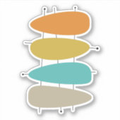 Kleurrijke, moderne gitaarfoto's sticker (Voorkant)