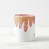 Kleurrijke moderne glitter gepersonaliseerd mok (Midden)