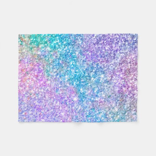 Kleurrijke moderne glittertextuur fleece deken (Voorkant (Horizontaal))