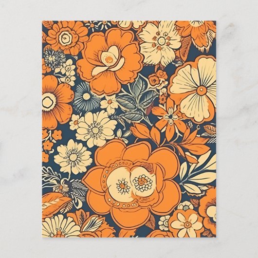 Kleurrijke Moderne Groovy Retro 70s Bloemen Bruilo (Achterkant)