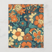 Kleurrijke Moderne Groovy Retro 70s Bloemen Bruilo (Achterkant)