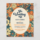 Kleurrijke Moderne Groovy Retro 70s Bloemen Bruilo (Voorkant)