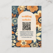 Kleurrijke Moderne Groovy Retro 70s Bloemen Bruilo Informatiekaartje (Voorkant)