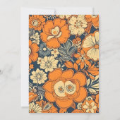 Kleurrijke Moderne Groovy Retro 70s Bloemen Bruilo Save The Date (Achterkant)