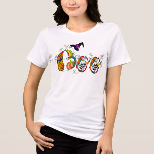 Kleurrijke moderne Halloween Artsy Book Tri-Blend Shirt