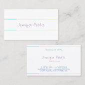 Kleurrijke , moderne handgeschreven tekst Eenvoudi Visitekaartje (Voorkant / Achterkant)