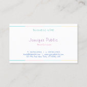 Kleurrijke , moderne handgeschreven tekst Eenvoudi Visitekaartje (Achterkant)