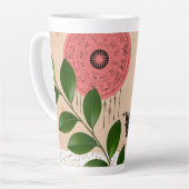 Kleurrijke moderne heks Girly Unique Latte Mok (Linkerhoek)