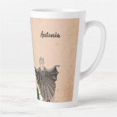 Kleurrijke moderne heks Girly Unique Latte Mok (Rechts)