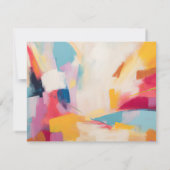 Kleurrijke Moderne Helder Abstracte Rand Notitiekaartje (Achterkant)