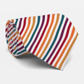 Kleurrijke moderne herfst streeppatroon stropdas (Opgerold)